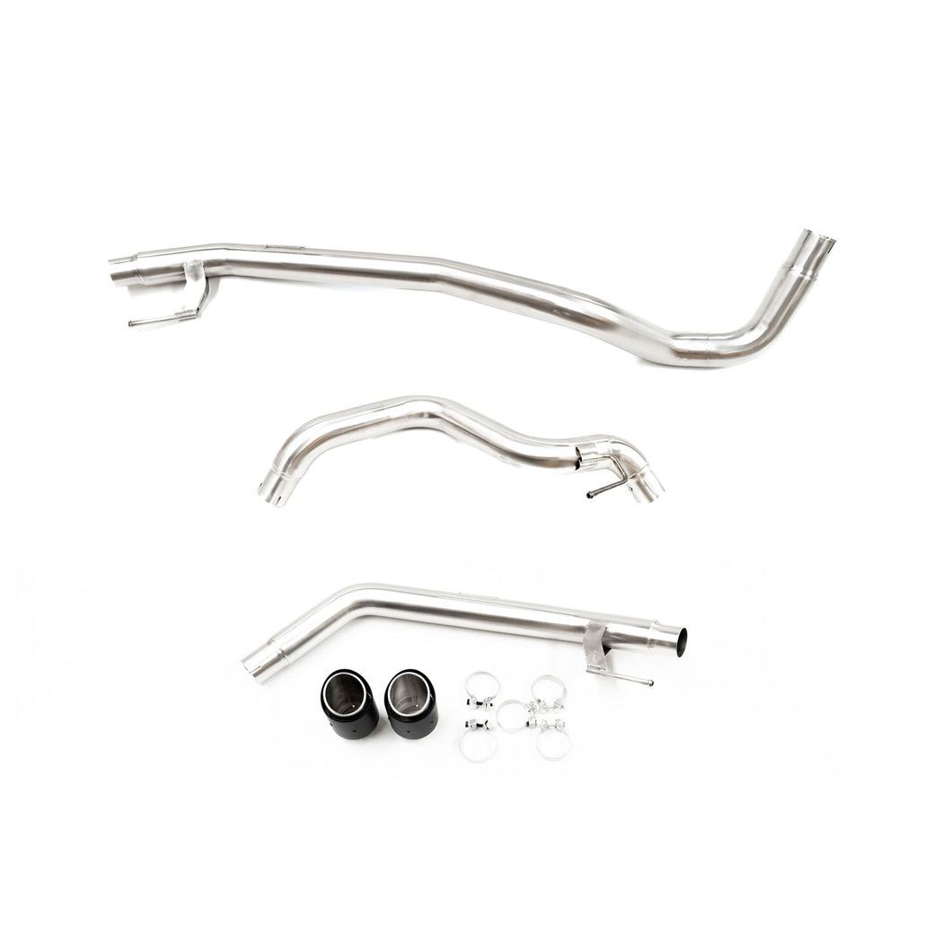 Ford Ranger Raptor Axle Back Exhaust (Brushed Stainless Steel)